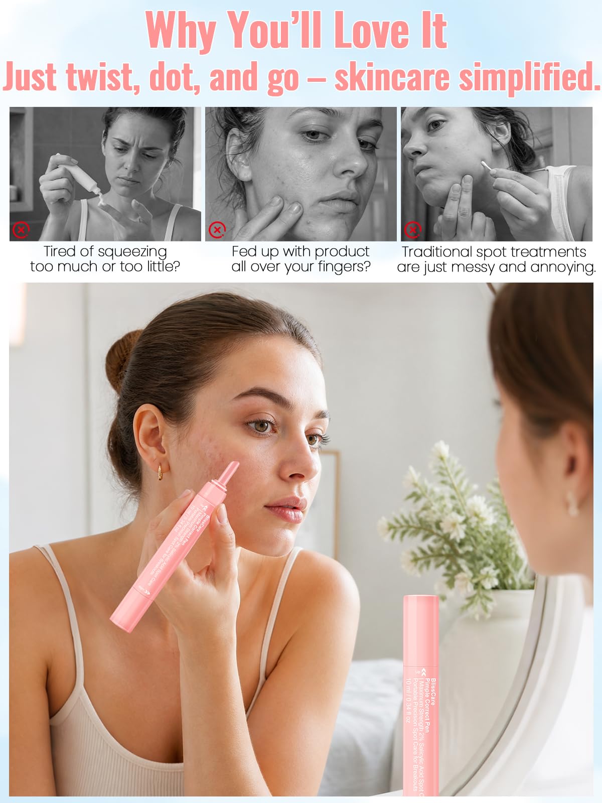 Pimple Correct Acne Treatment Gel Pen 2% Salicylic Acid Maximum Strength