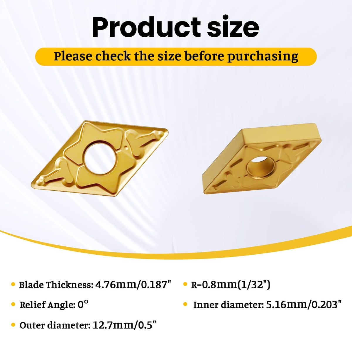 Zorqon 10Pcs DNMG432 DNMG150408 Carbide Turning Inserts