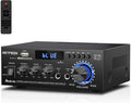AK45 Pro Bluetooth Stereo Receiver& Amplifier,2CH RMS 50W x 2 (Peak 800W) 2 Channel Amp with FM Radio,USB/SD Inputs
