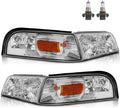 Headlights W/Bulbs for 2006-2011 Mercury Grand Marquis