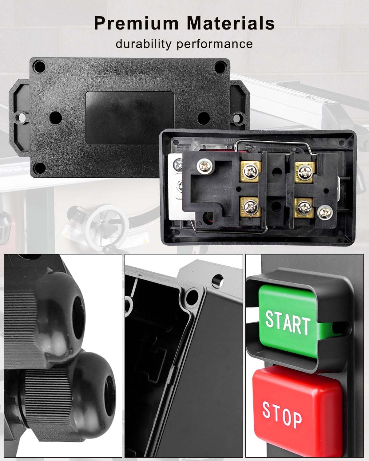 110V/220V Dual Voltage Single Phase On Off Switch Fit for Table Saw Router