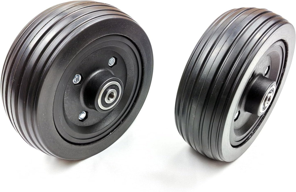 6"x2" Rear Caster Wheel Assembly for Jazzy Select, Jazzy Select Elite, and Pride TSS 300 (WHLASMB2047),Replacement Power Chair Wheels W/Solid Tires and W/Bearings,WHLASMB2047,Black 1Pr.