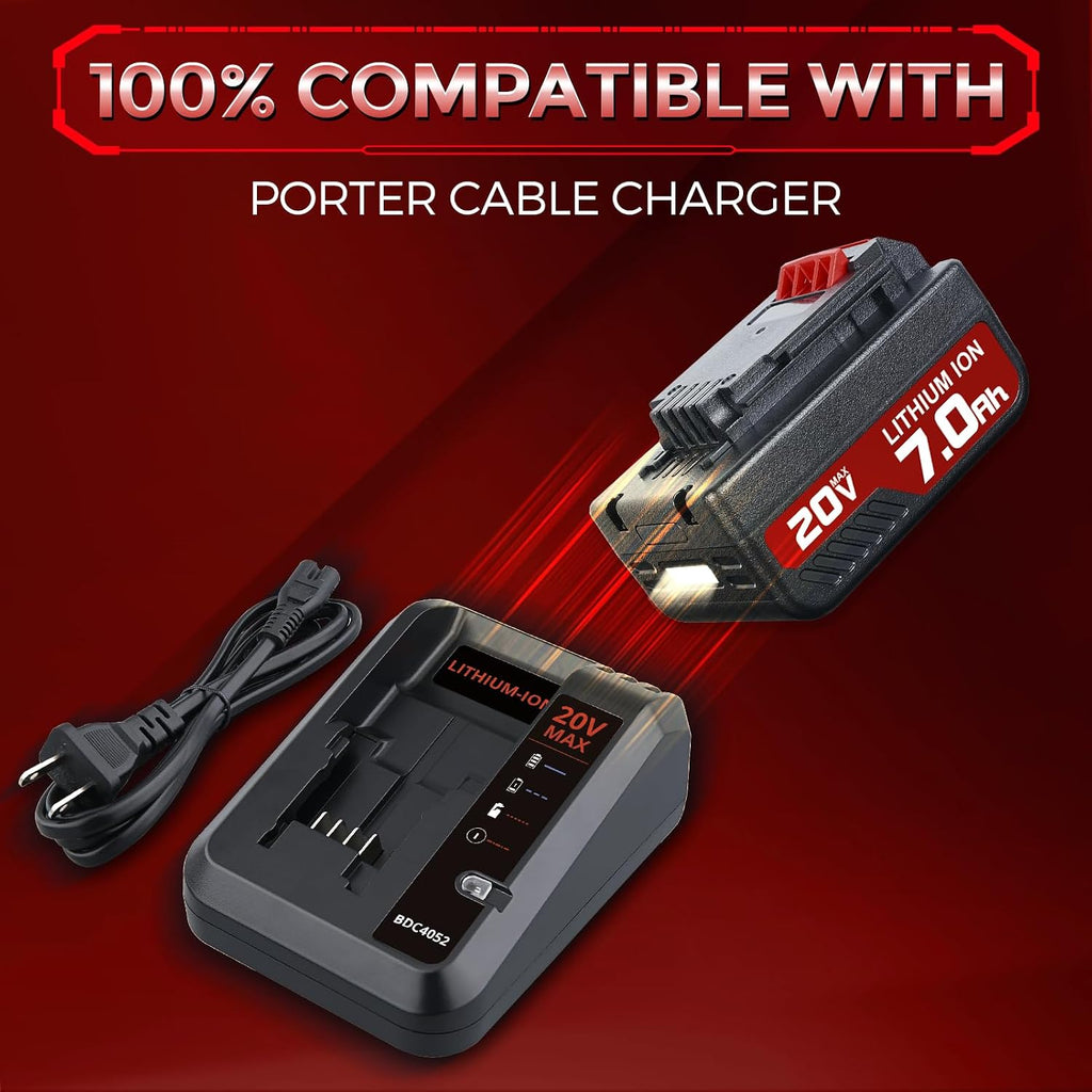 Upgraded 2Pack PCC685L 7.0Ah Replacement for Porter Cable 20V Battery