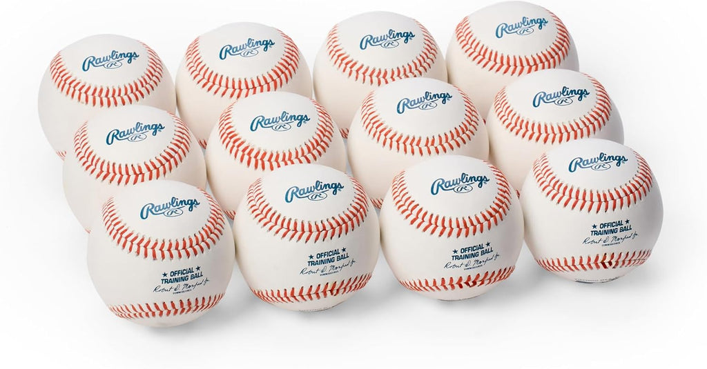 FLAT SEAM Pitching Machine Training Baseballs | ROPM | Leather Cover | Durable Kevlar Seam | 12 Count