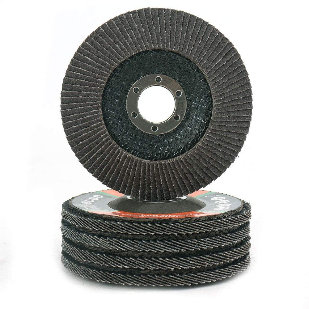 SI FANG 10 Pack Flap Discs 240 Grit, 4 1/2 x 7/8-Inch for Angle Grinder