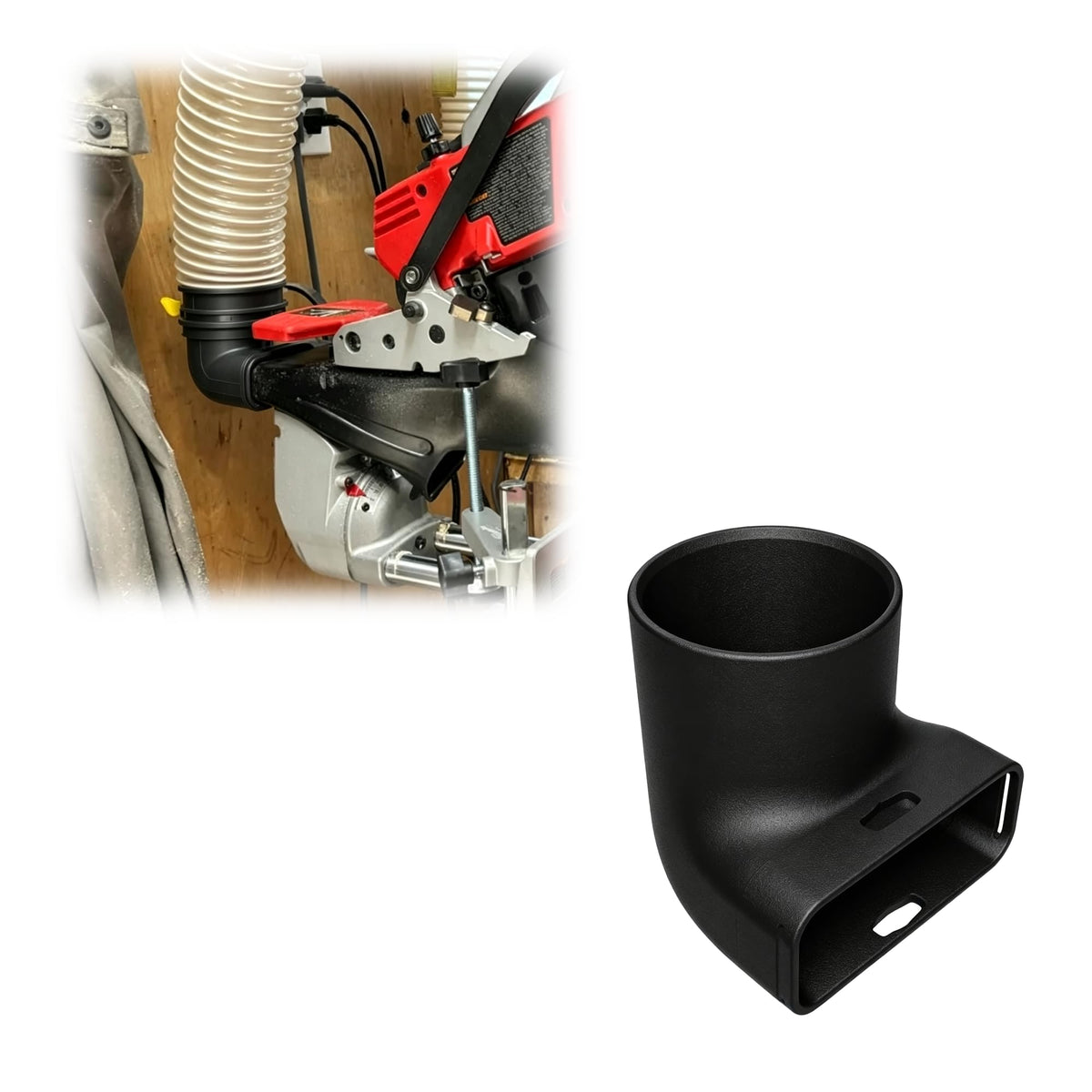 Dust collection adapter Compatible with Milwaukee 6955-20 compound miter