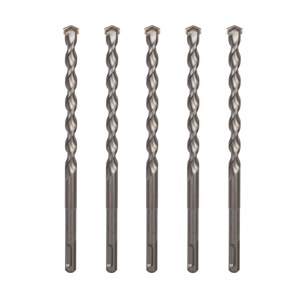 Sabre Tools 5-Pack 1/2 Inch x 8 Inch SDS Plus Rotary Hammer Drill Bits, Carbide Tipped for Brick, Stone and Concrete (1/2” x 6" x 8")