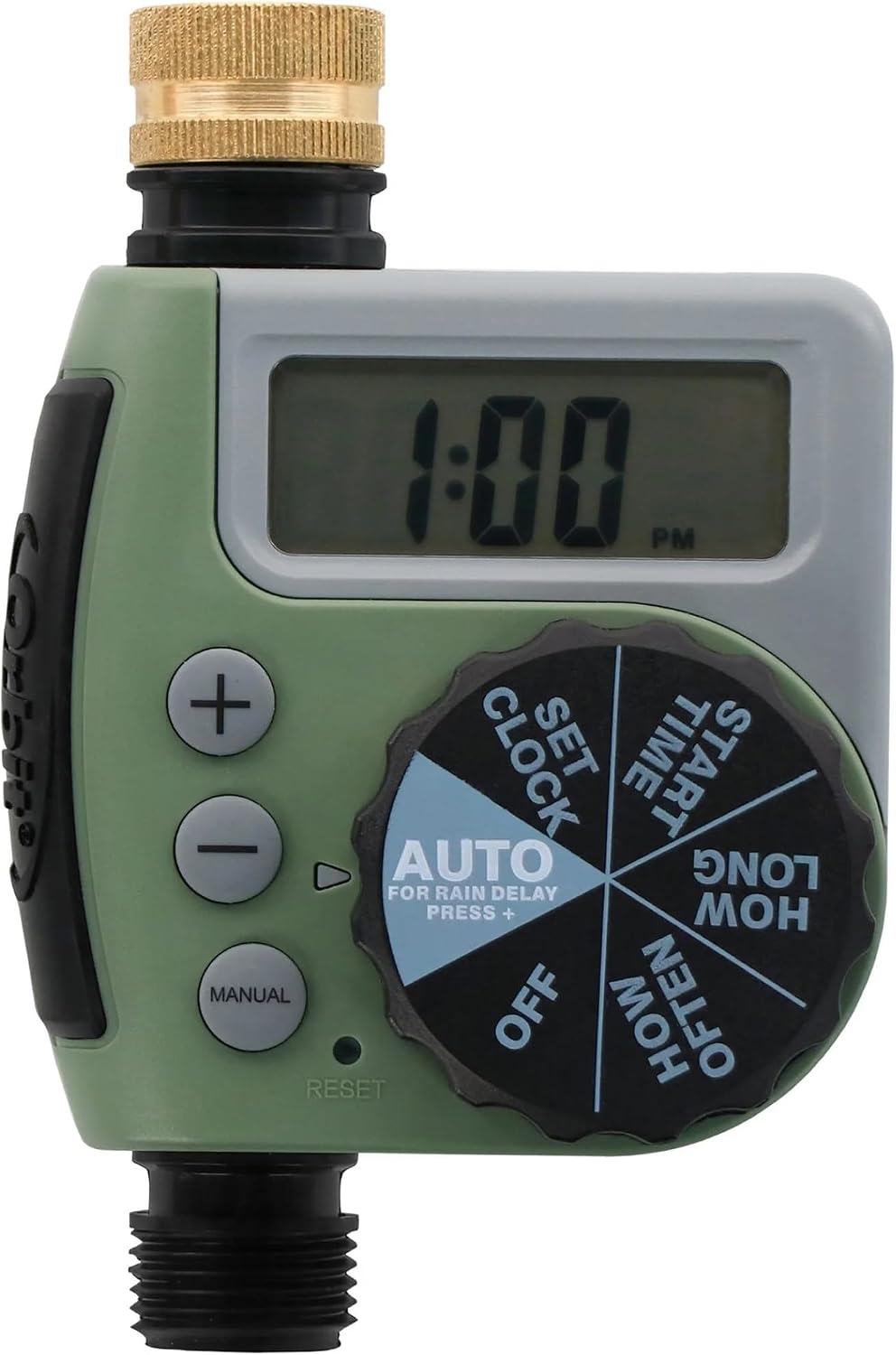 One Outlet Single-Dial Hose Faucet Timer - Easy Programmable - For Garden Watering System - LCD Hose Timer with