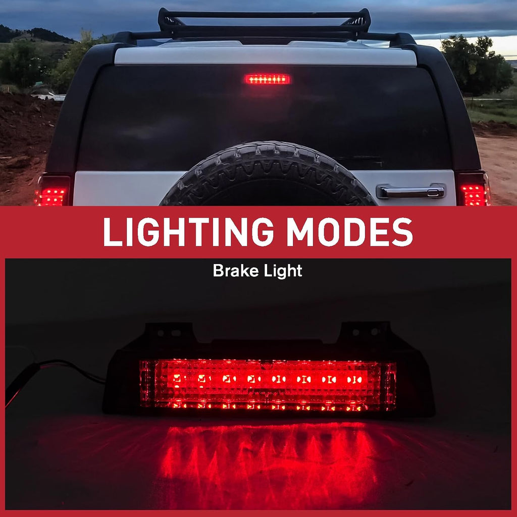 LED Third Brake Light Compatible for 2006-2010 Hummer H3 3rd Brake Light Center High Mount Stop Lamp 19330403 16HZ59C