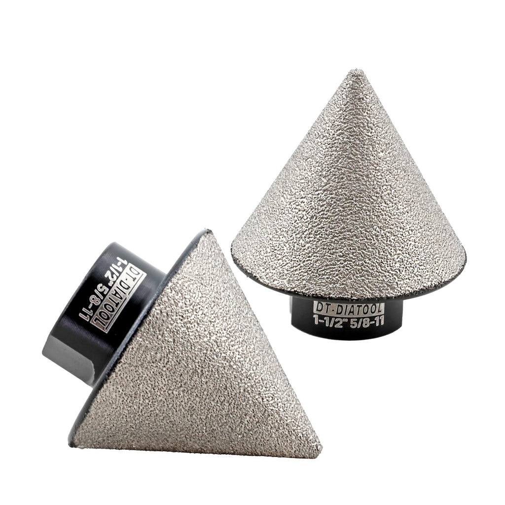 DT-DIATOOL Diamond Beveling Chamfer Bit 1-1/2 Inch, 2-Pack for Tile Porcelain Ceramic Granite Marble Existing Holes Enlarging Polishing Shaping Trimming Repairing