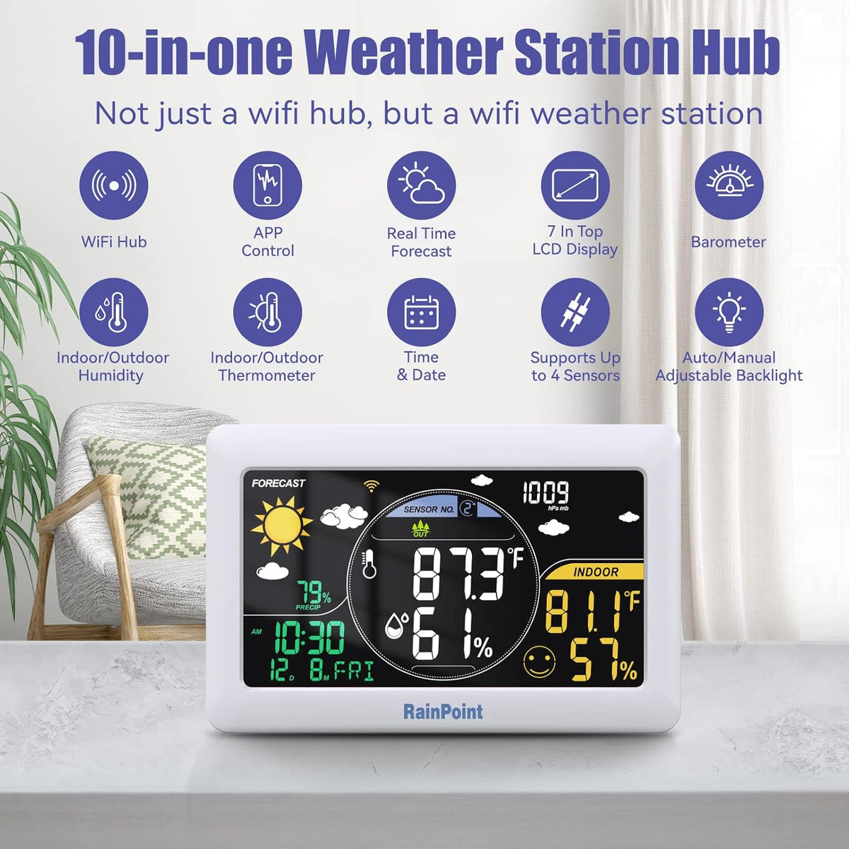 WiFi Water Timer, Smart Hose Timer with Water Usage-Based and Soil Moisture-Based Watering System, Sprinkler