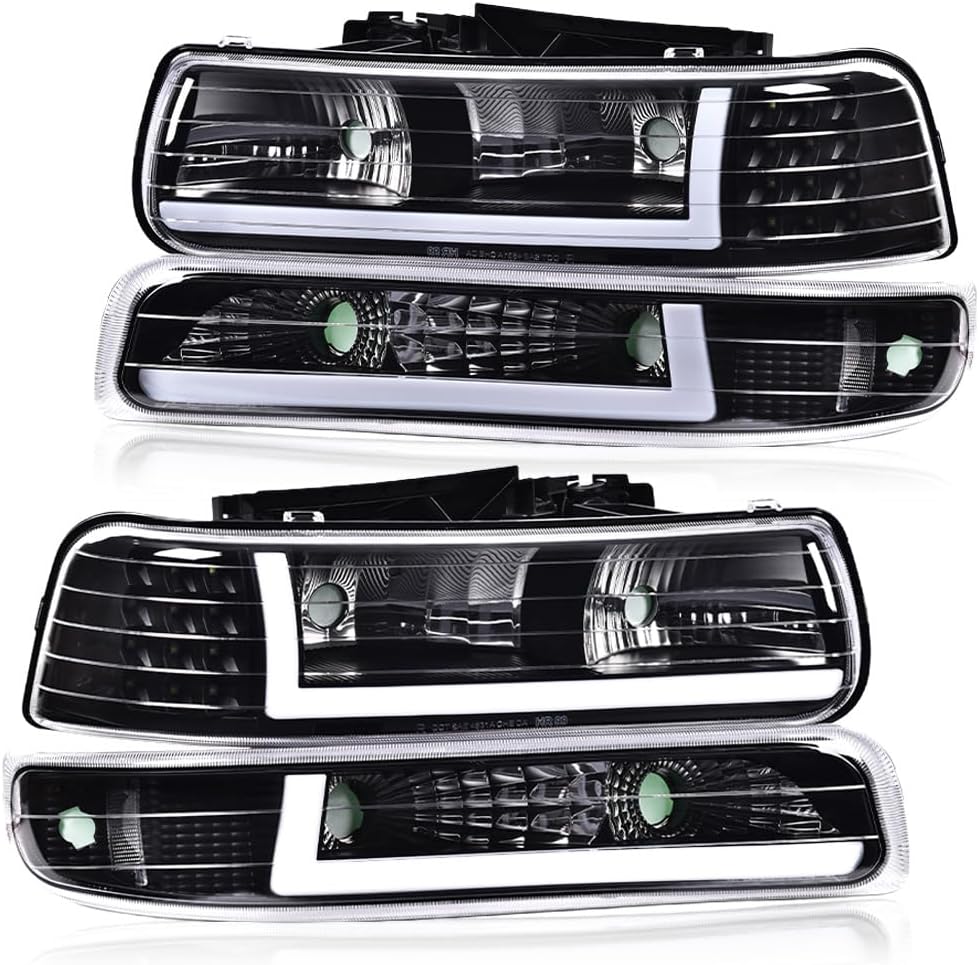 G-PLUS LED Headlights Assembly Fit Chevy Silverado 1999 2000 2001 2002