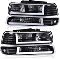 G-PLUS LED Headlights Assembly Fit Chevy Silverado 1999 2000 2001 2002