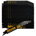 50 Pack 6 inch 14/18 TPI Cobalt Bi-Metal Auto Dismantling Reciprocating Saw Blades for 1/16-5/16 Medium Metals， 6” 18TPI Demon sawzall Blades