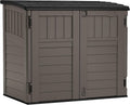 34 Cu Ft Horizontal Storage Shed, Resin, Lockable, Stoney Black
