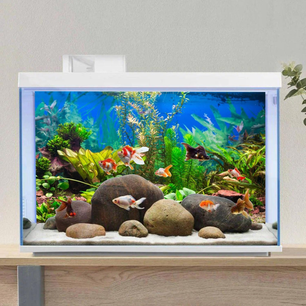 48x18 in Aquatic Plant Aquarium Backdrop Riverbed Fish Tank Background
