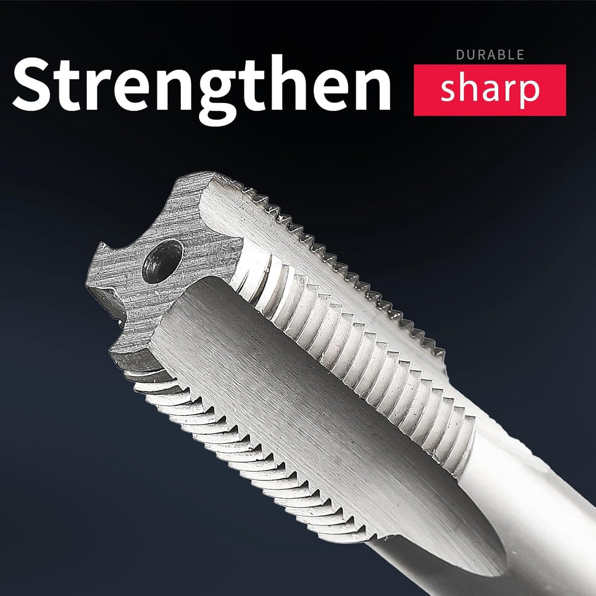 Left Hand Straight Flute Thread Tap Machine Tap HSS (High Speed Steel) Threading Tapping Repair Tools DRINYOUNG (8pcs：5/8-20 - 1"-18)