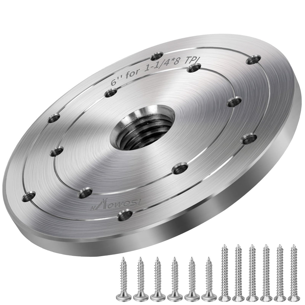 HAowosi 6" Steel Wood Lathe Faceplate,Faceplate for Wood Lathe
