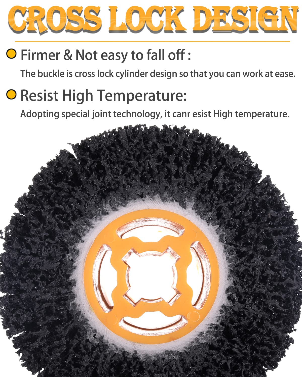 SHITIME 4.5"x4" Abrasive Drawing Wheel Surface Conditioning Tool Burnishing