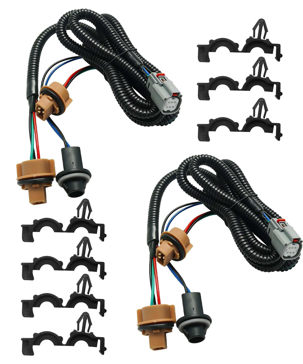 23295978 & 23295977 Driver and Passenger Side Rear Tail Lamp Wiring Harness Fits for GMC Sierra 1500 2500 HD 3500 HD Chevrolet Silverado 1500 2500 HD 3500 HD 2016-2019