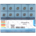 CDBP CNC Carbide Inserts CCMT21.52 Ccmt 060208 for Steel Lathe Turning Tool, Tin Coated Lathe Replacement Cutters Semi-Finishing Chipbreaker, 10 Pcs