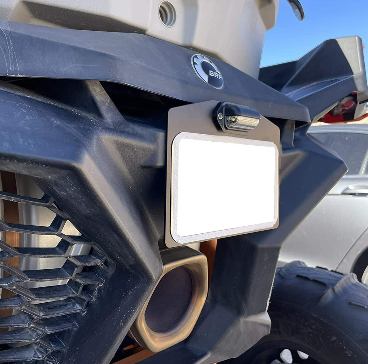 iJDMTOY LED License Plate Light & Bracket for Polaris/Can-Am/Kawasaki/Honda