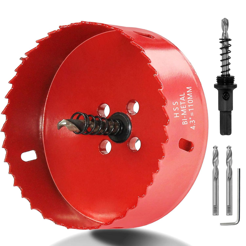 Luomorgo 110mm/4.33 inch Hole Saw, 1.46 inch Cutting Depth