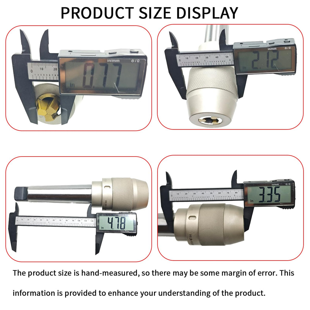 MT4 Keyless Drill Chuck, 1/8" - 5/8" (3-16mm), Titanium Coated Jaws