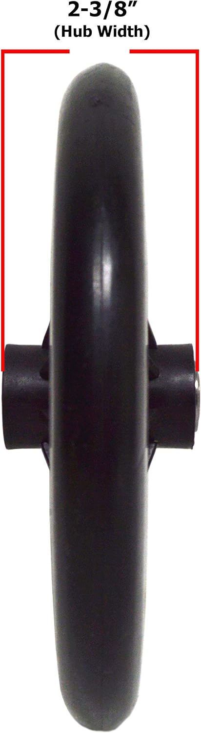 ALCO 8" x 1" Heavy Duty Front Wheelchair Wheel (Each), 7/16" (11 mm) Bearing, 2-3/8" (60 mm) Hub Width, Fits Most Medline, Drive, Invacare, E&J, Guardian, Tuffcare, ALCO and other Manual Wheelchairs