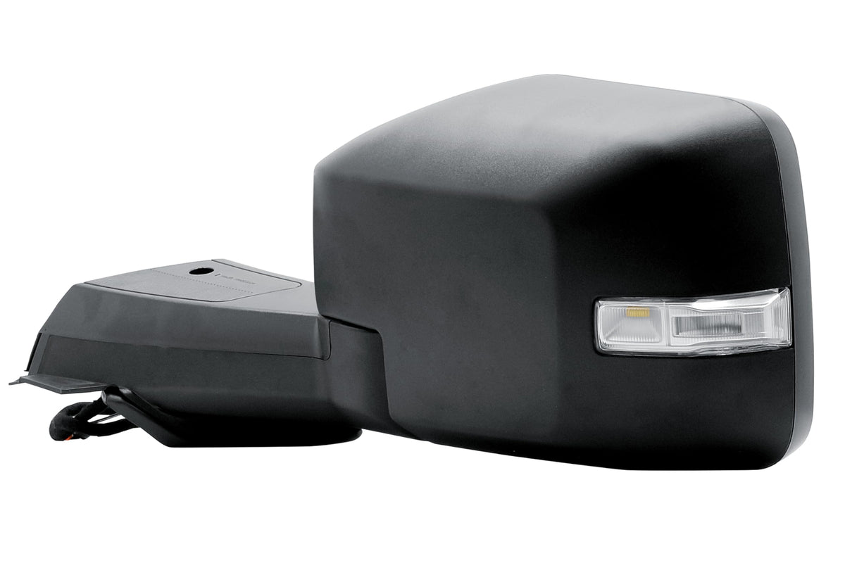 Driver Left Side Door Mirror Power and Heated with BLIS Glass Turn Signal Light Puddle Light and Spot Light Textured Back Cover Manual Folding for Ford Bronco 2022-2025
