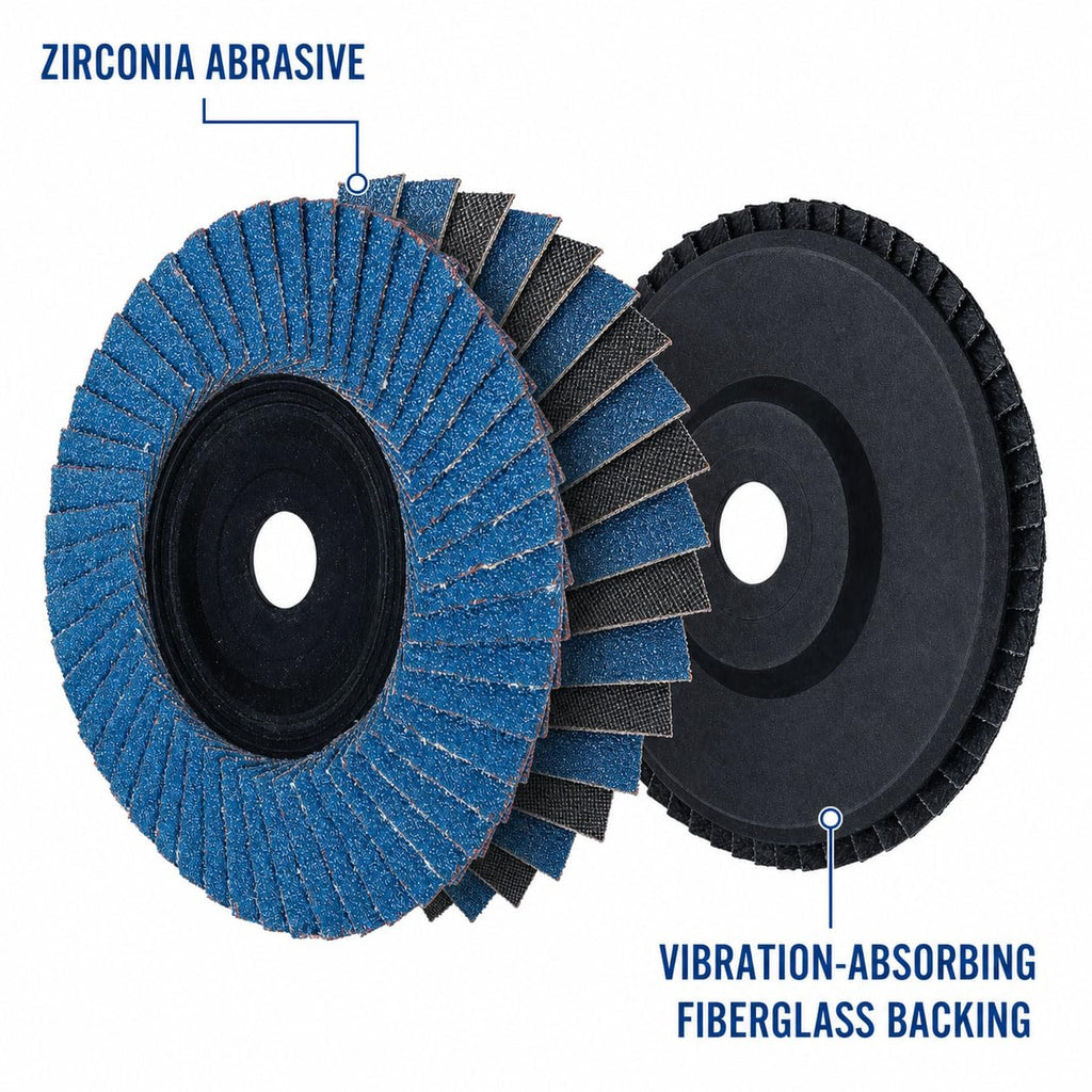 11 Pack 3-Inch Flap Sanding Discs, 60 Grit for TEENO & ZFULVO Angle Grinder