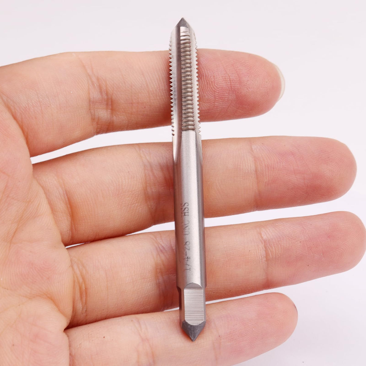 LWCUSNJ 2pcs 1/4"-28 UNC High Speed Steel Tap Right Hand, M2 HSS Straight Fluted Machine Tap (1/4"-28)