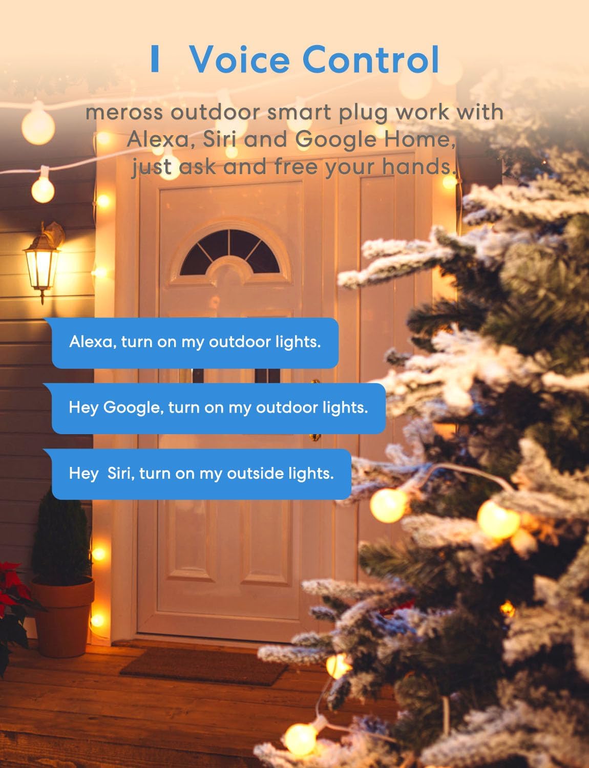 Outdoor Smart Plug, 3 Independent Sockets, Apple HomeKit Compatible | Weather Resistance, Remote Control &
