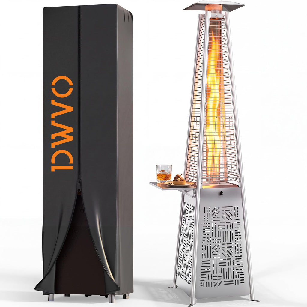 48,000 BTU Pyramid Patio Heater w/Side Panel, 89" Propane Heater