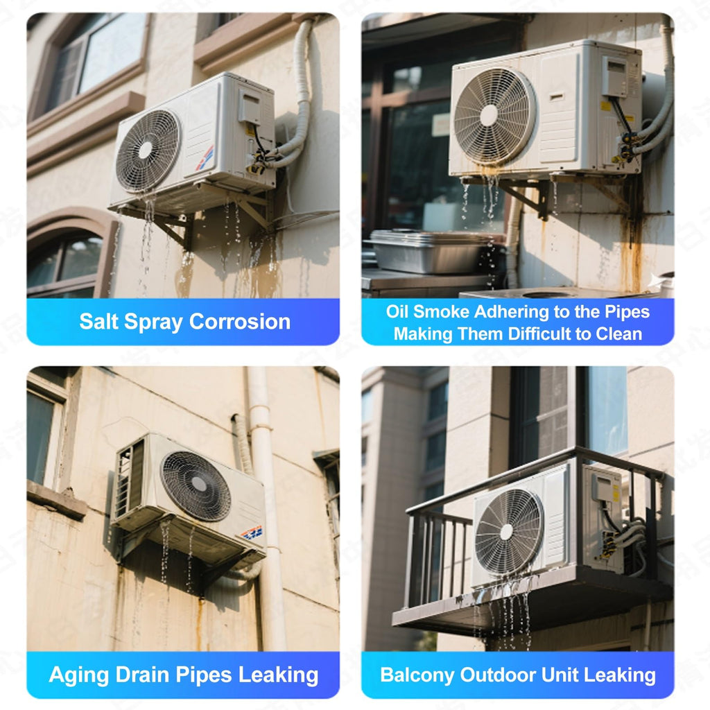 Air Conditioner Drip Pan, Stainless Steel Condensate Drain Pan, Universal Drip Tray for Indoor/Outdoor Split Air Conditioner, External Unit Accessories(80x32.5x5cm/31.5x12.5x2in)