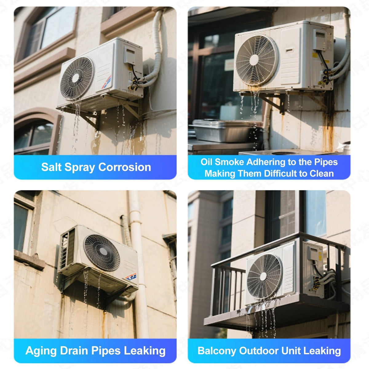 Air Conditioner Drip Pan, Stainless Steel Condensate Drain Pan, Universal Drip Tray for Indoor/Outdoor Split Air Conditioner, External Unit Accessories(80x32.5x5cm/31.5x12.5x2in)