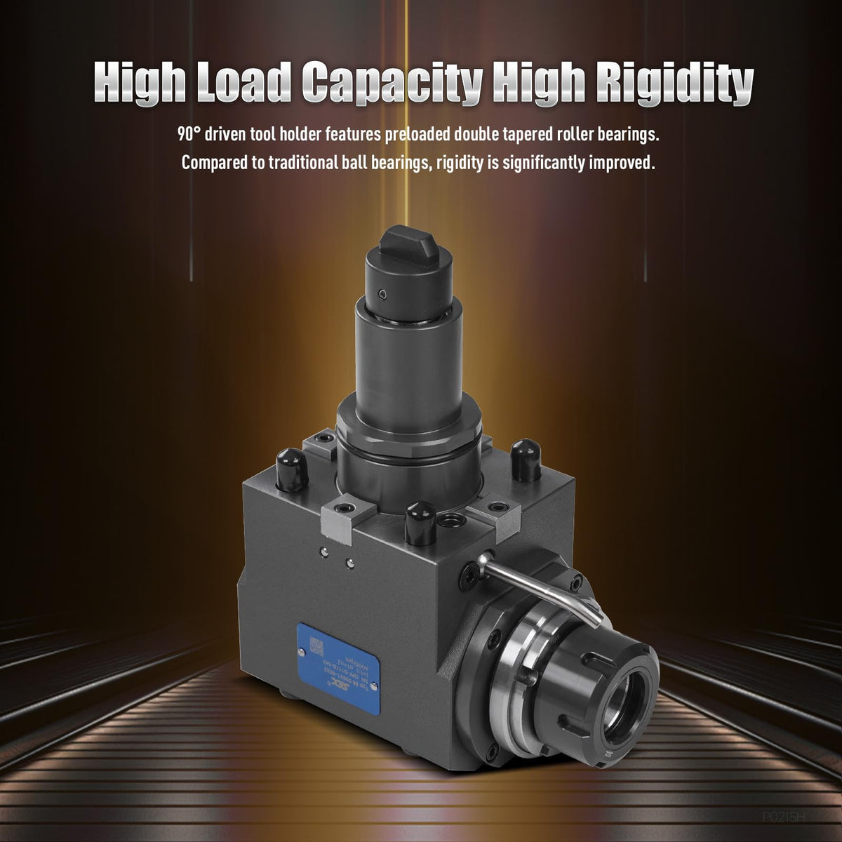 Driven Tool Holder BMT65 0 Degree Angle CNC Lathe Tooling Live Tool Holder for CNC Lathe Live Tool Turret Driven Holder 72mm Extension 6000rpm Internal Lock Type 0.003mm Precision with NSK Bearings