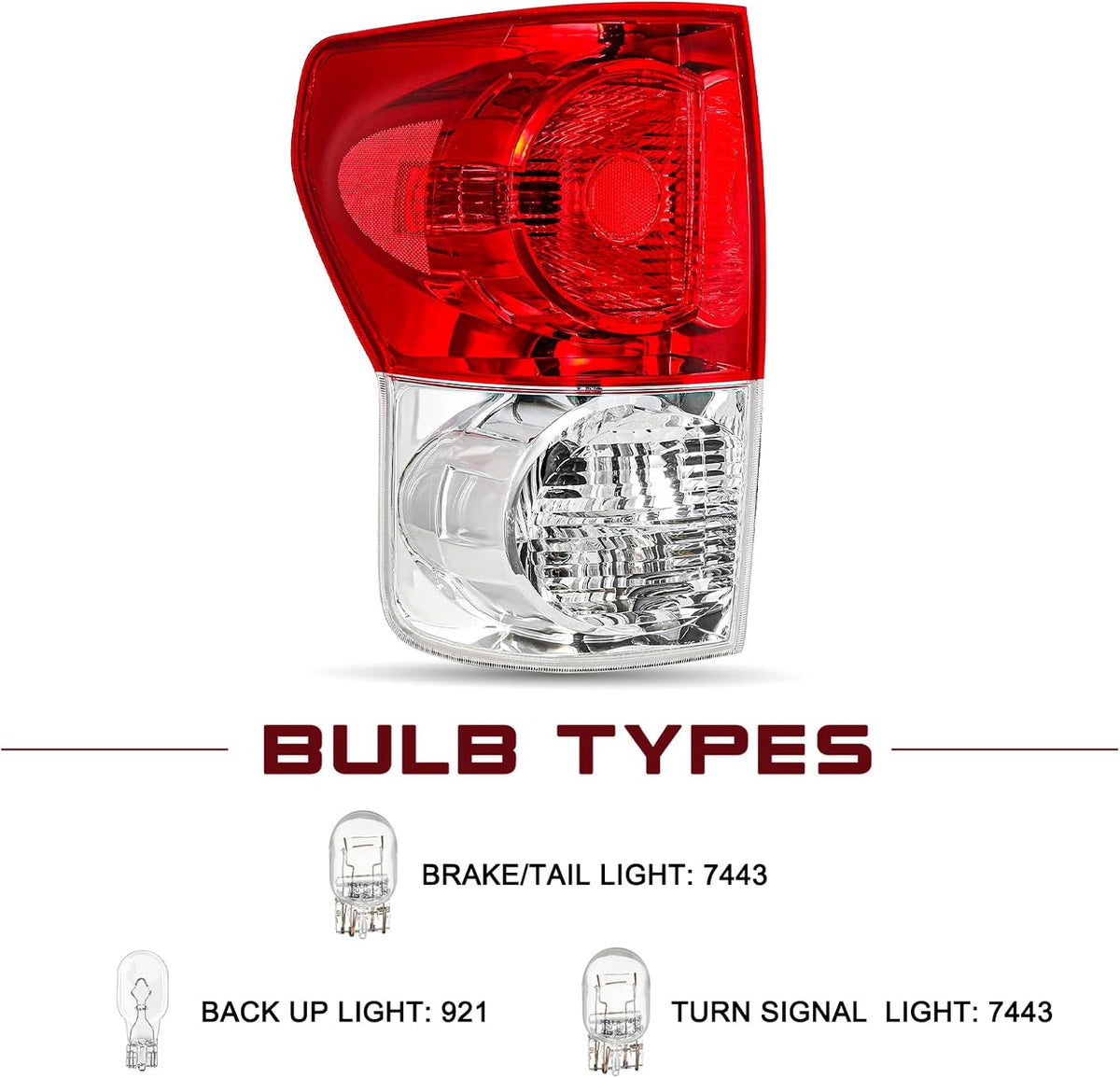 JSBOYAT Tail Light Assembly Fit for 2007-2009 Toyota Tundra