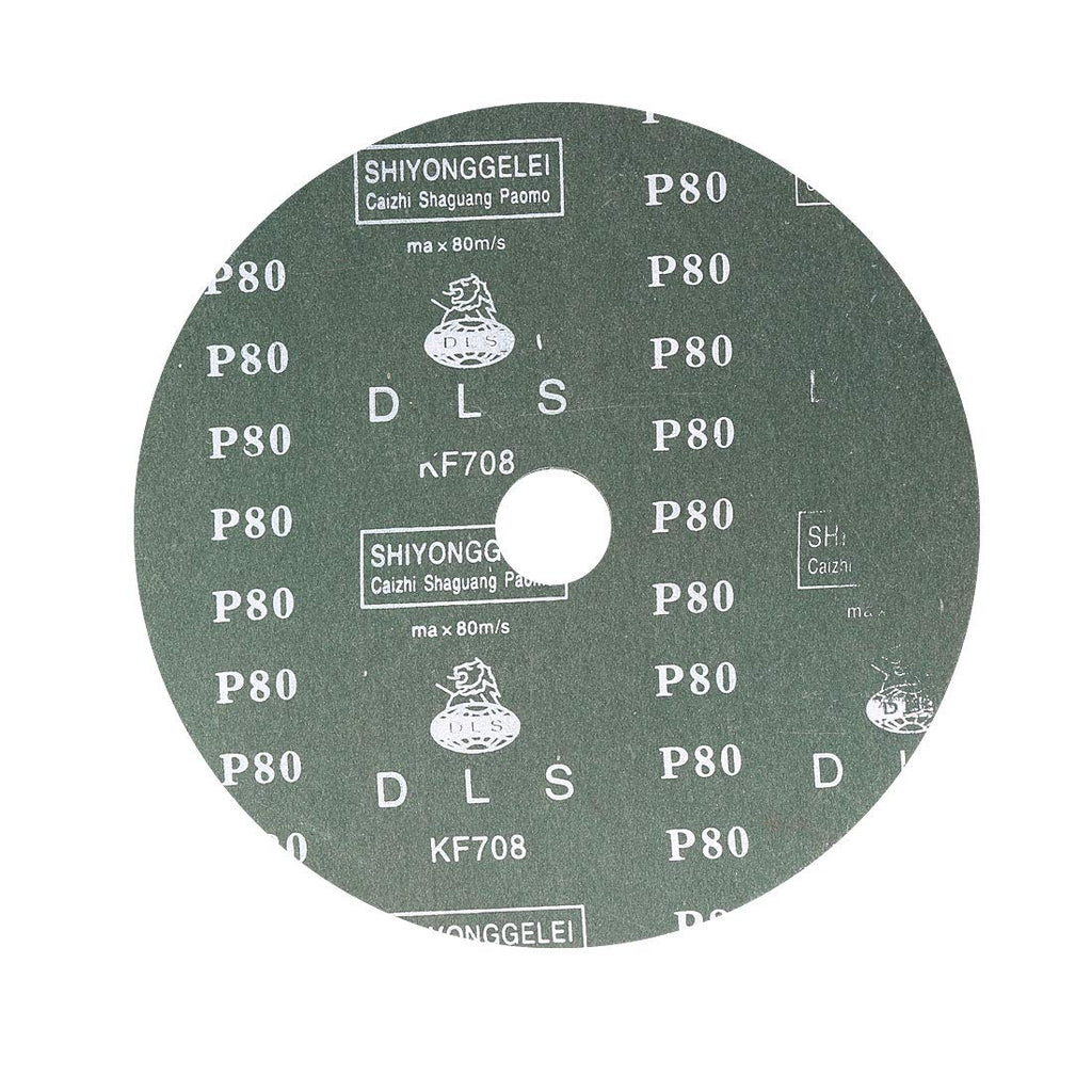 uxcell 7-Inch x 7/8-Inch Aluminum Oxide Resin Fiber Discs, Center Hole 80 Grit Sanding Grinding Discs, 10 Pack