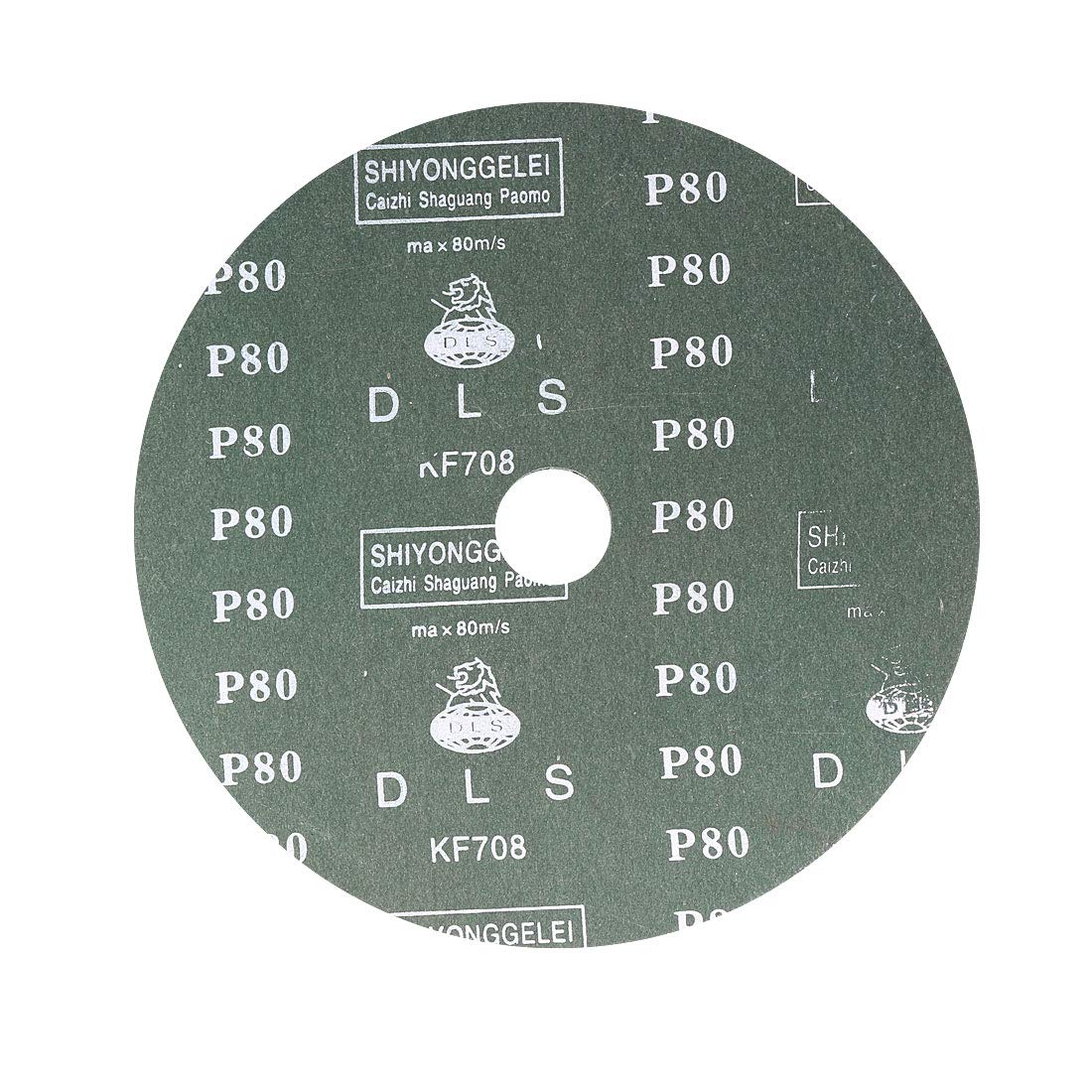 uxcell 7-Inch x 7/8-Inch Aluminum Oxide Resin Fiber Discs, Center Hole 80 Grit Sanding Grinding Discs, 10 Pack