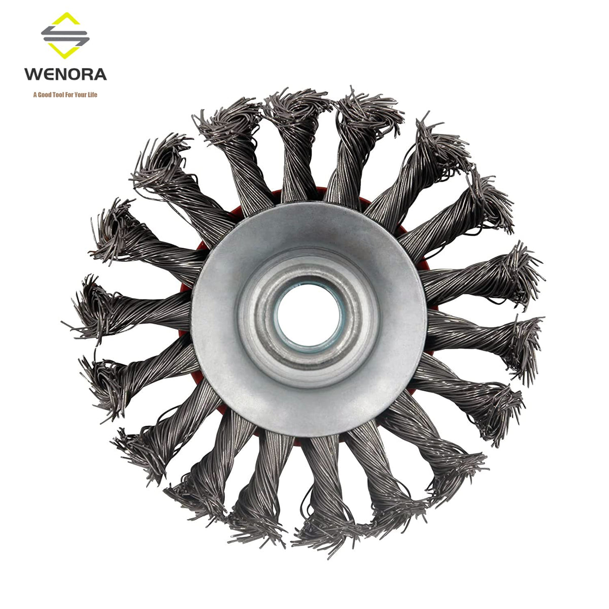 Wire Wheel for 4 1/2 Angle Grinder, 2 Pack 4 Inch Twist Knotted Wire Brush