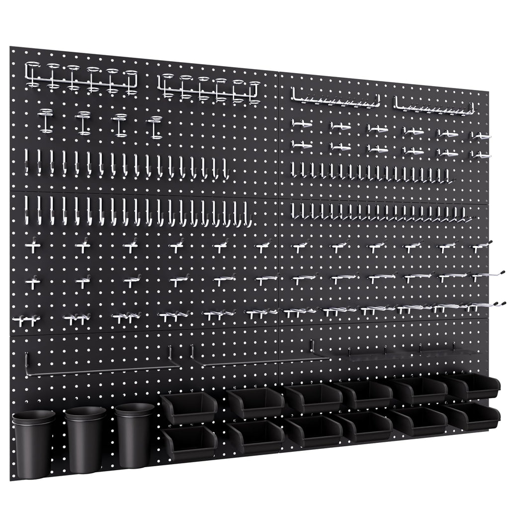 48x36 Inch Metal Peg Board Kit 1/4" Pegboard Hooks Accessories