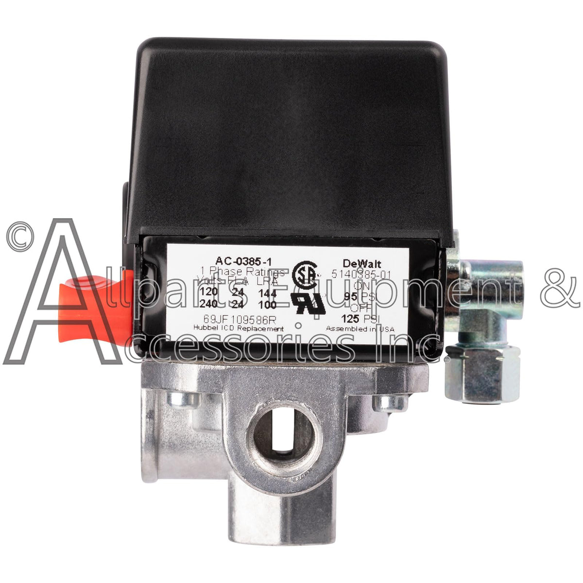 Z-AC-0385-1 Pressure Switch 4-Port 95-125 PSI 2-Pole 120-240V