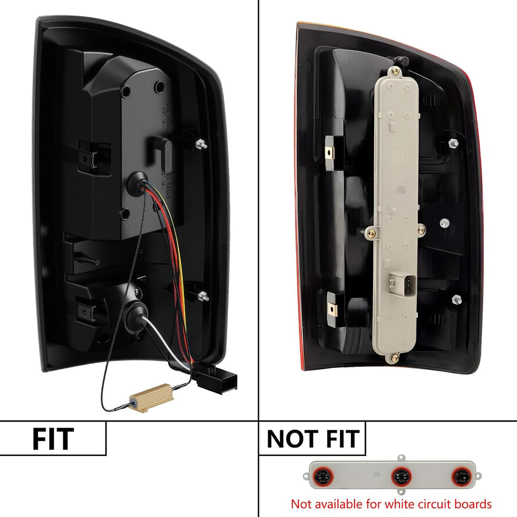 WonVon LED Taillights Assembly Compatible for 2002-2006 Dodge Ram