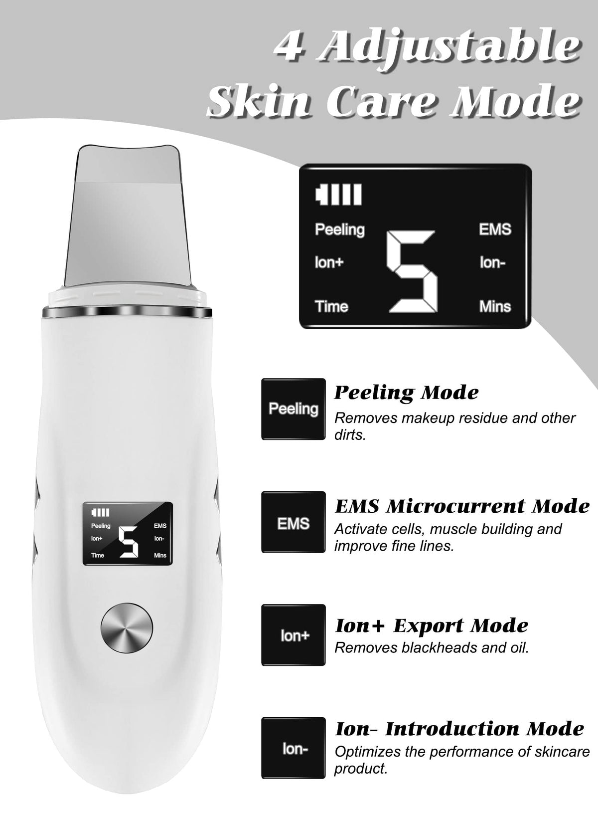 Skin Scrubber Face Spatula, 4 in 1 Blackhead Remover Tool for Pore Cleaner, Skin Scrubber Face Spatula for Facial