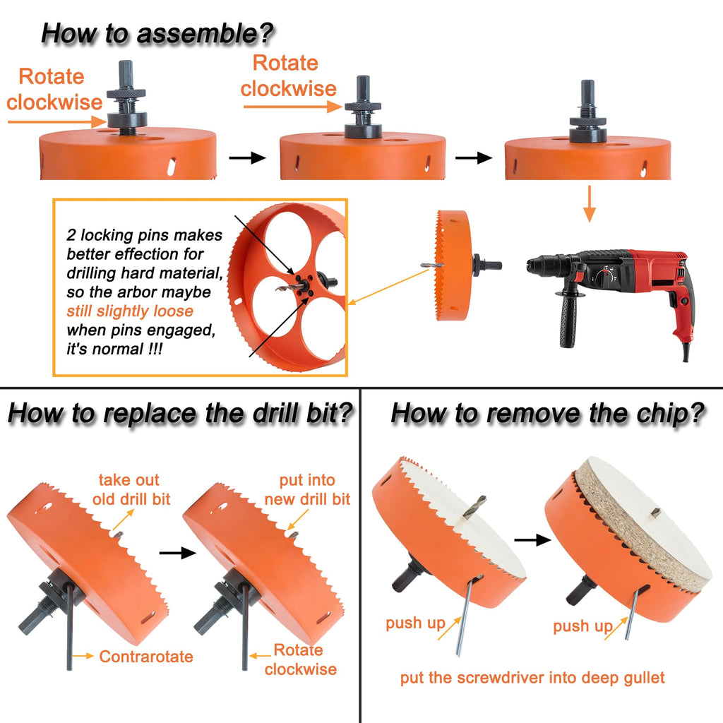 VIKITON 8.25" Hole Saw for Recessed Lights, with Dust Bowl Catcher