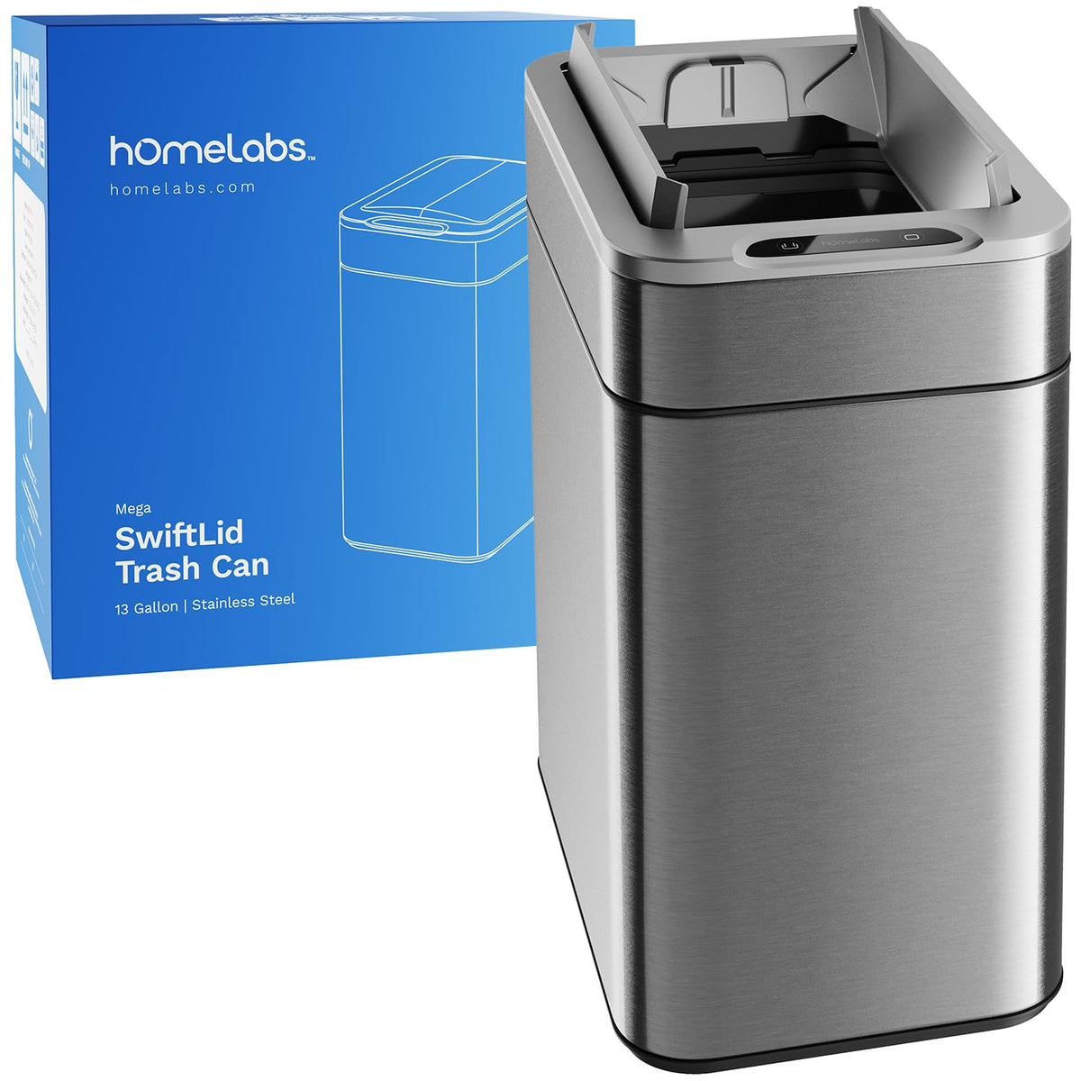 13 Gallon Kitchen Trash Can Stainless Steel