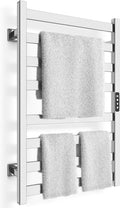 Towel Warmer, Towel Heater Rack for Bathroom, 8-bar Electric Towel Dryer Wall-Mounted Plug-in Bath Heater, 304