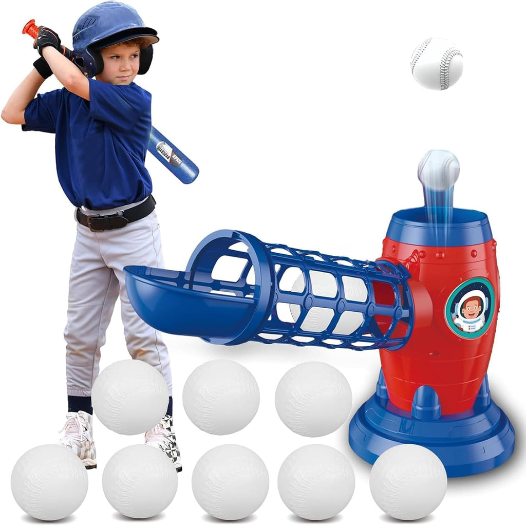 T Ball Set for Kids Toddlers, Electric Automatic Baseball Pitching Machine Pitcher Machines, Tee Ball Set Baseball