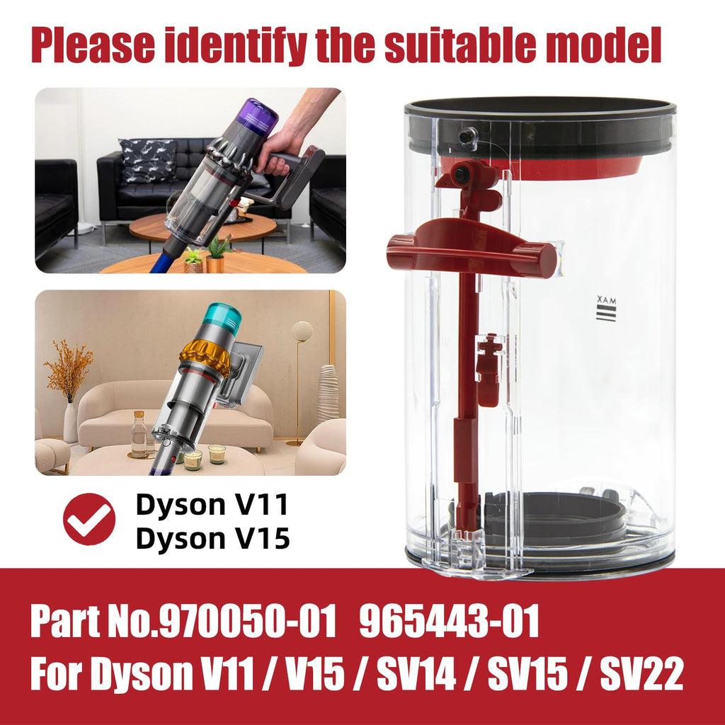 HEDONLEE Dust Bin Replacement for Dyson V11 V15 SV14 SV15 SV22 Vacuum